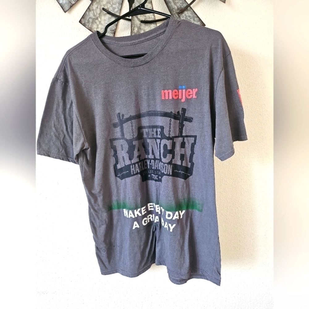 Gray Harley-Davidson Graphic T-Shirt The Ranch Size Small.